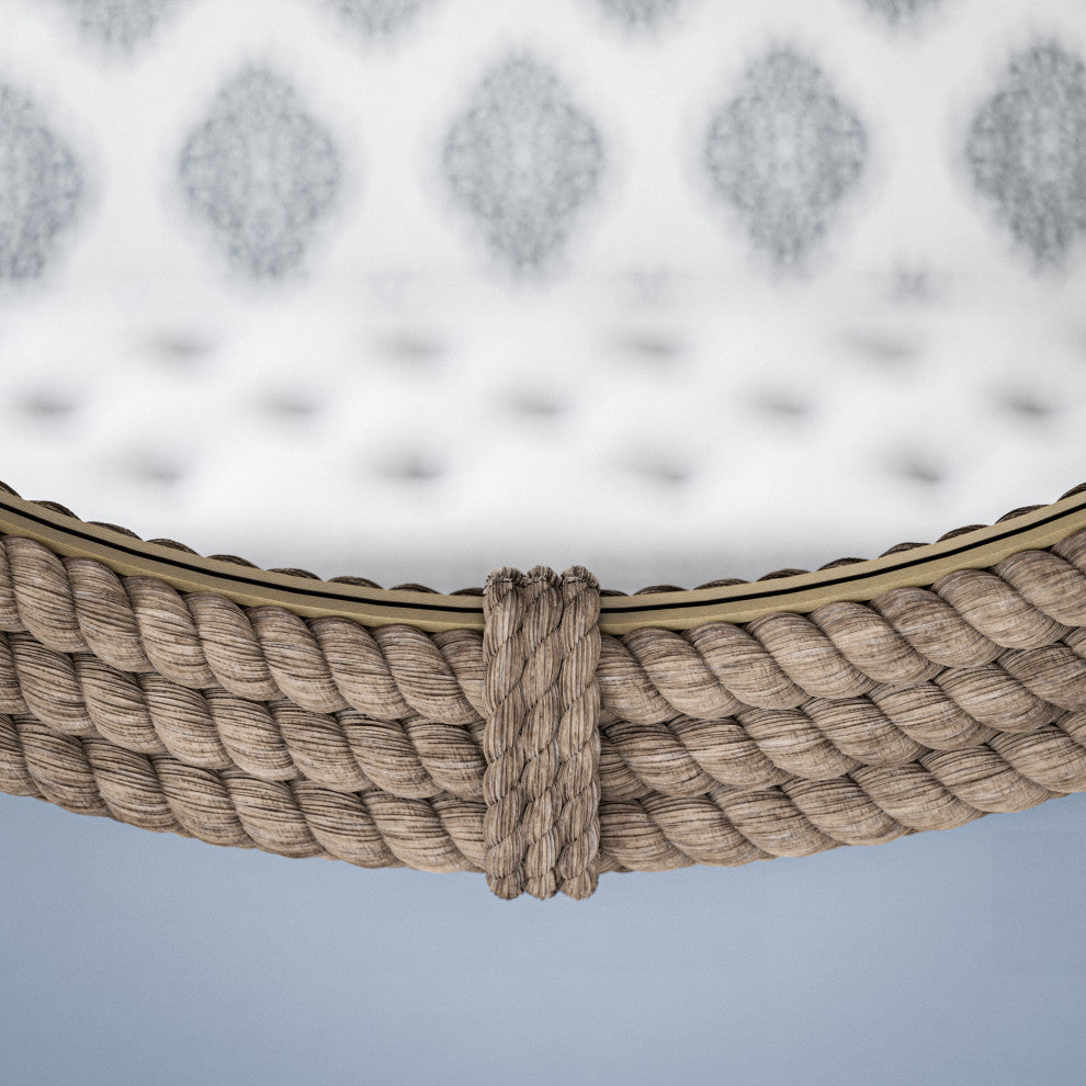 Kenroy 61025RP Wall Mirror, Rudy Collection, Natural Rope Finish