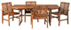 5-Piece Extendable Outdoor Patio Dining Set - Brown