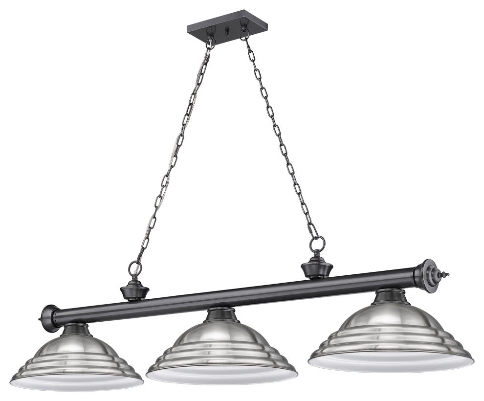 Zlite 2306-3BP-SBN 3-Light Billiard, Brushed Nickel