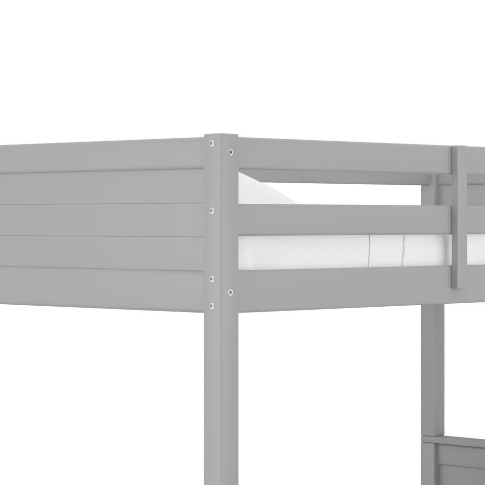 Hillsdale Capri Wood Twin Over Full Size Bunk Bed with Ladder