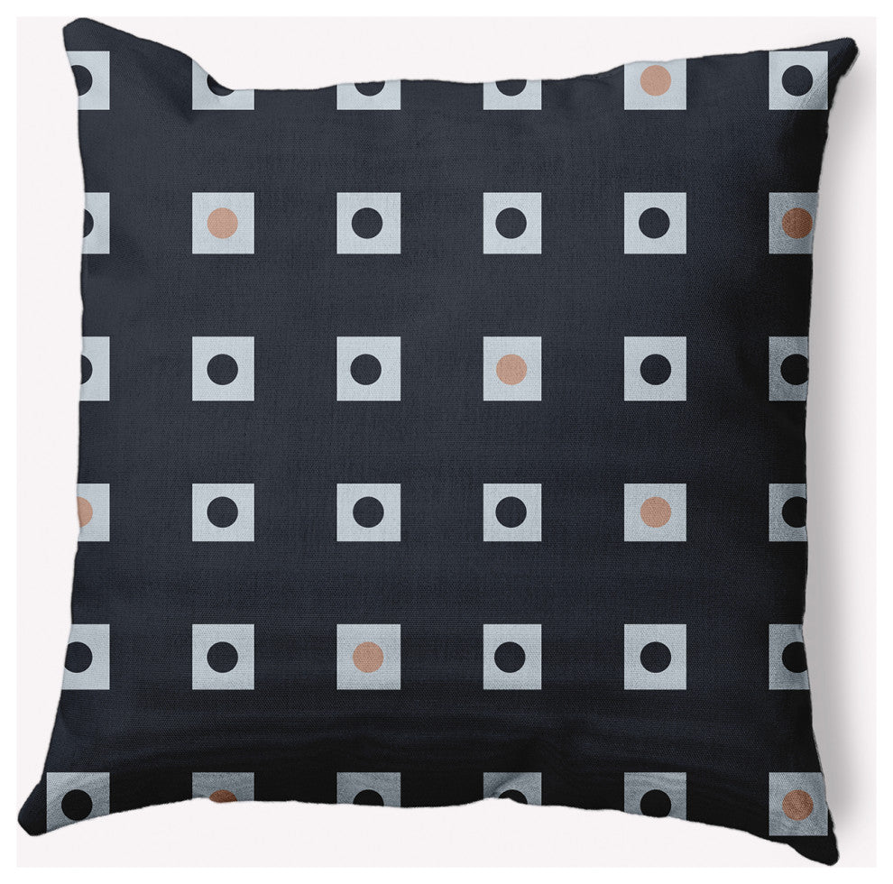16x16" Li'l Boxes Nautical Decorative Indoor Pillow, Shark Blue