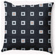 16x16" Li'l Boxes Nautical Decorative Indoor Pillow, Shark Blue