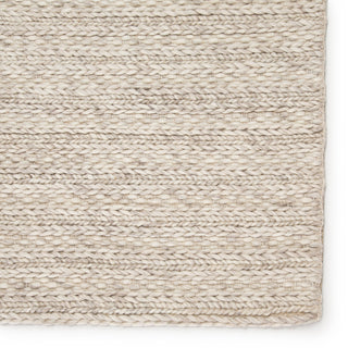 Jaipur Living Grams Handmade Solid Cream/Light Gray Area Rug, 5'x8'