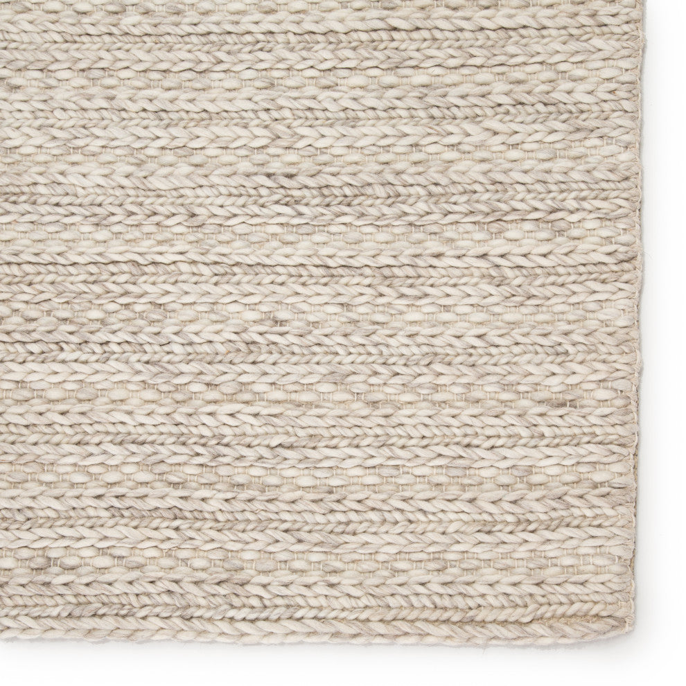 Jaipur Living Grams Handmade Solid Cream/Light Gray Area Rug, 5'x8'