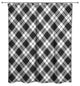 Black and White Diamond Plaid 71x74 Shower Curtain