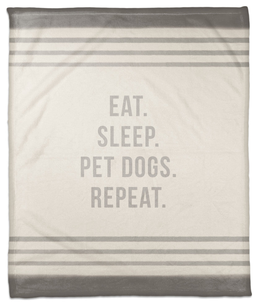 Eat Sleep Pet Dogs Repeat 50x60 Coral Fleece Blanket