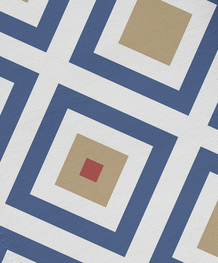 Diamond Mayhem Geometric Print Napkin, Cadet, Set of 4
