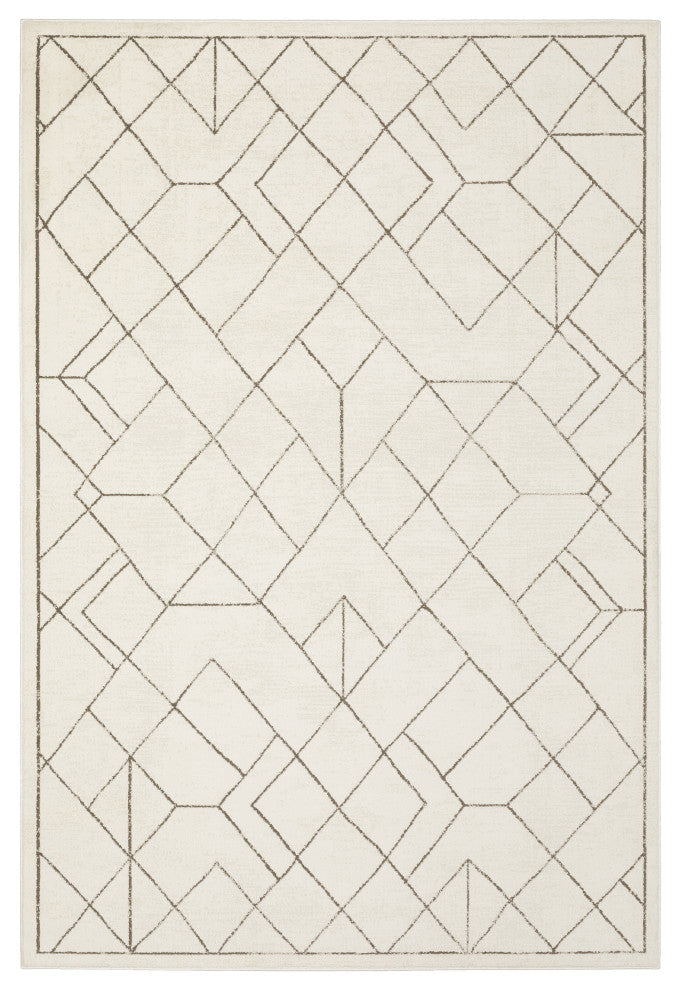 Oriental Weavers Raylan RAY06 Geometric Rug, Ivory, 5'3"x7'6"