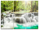 "Kanchanaburi Erawan Waterfall" Photo Metal Wall Art, 3 Panels, 36"x28"