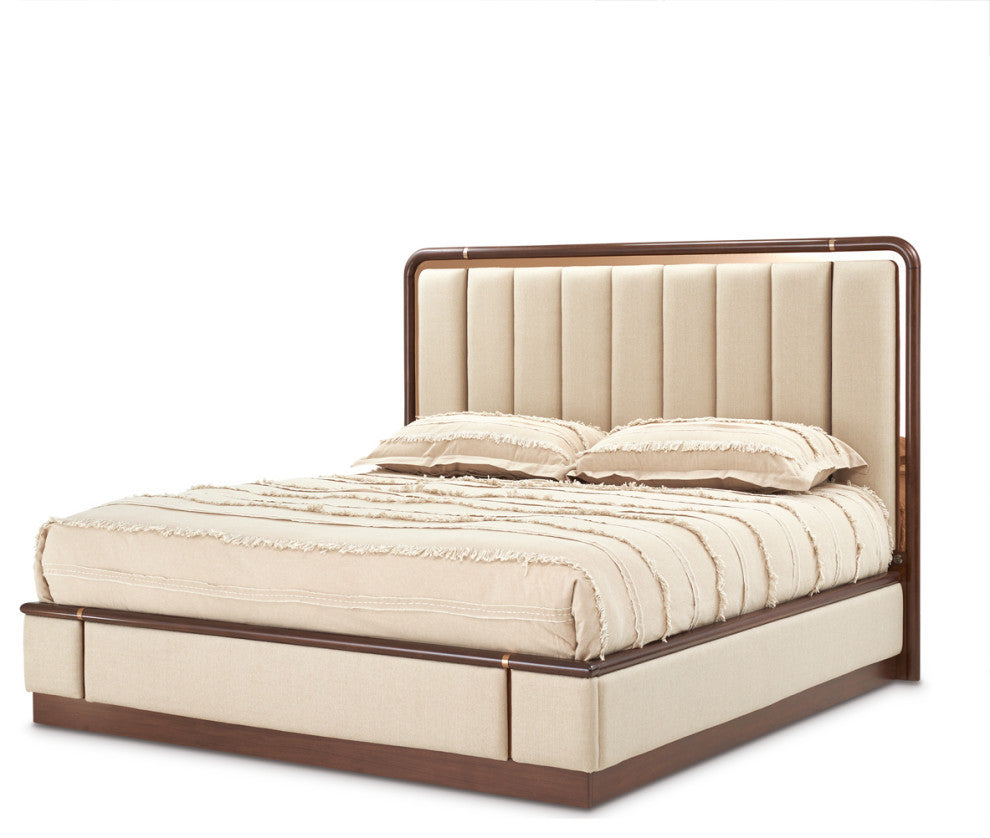 Mason Park King Lift Up Storage Bed, Beige/Umber