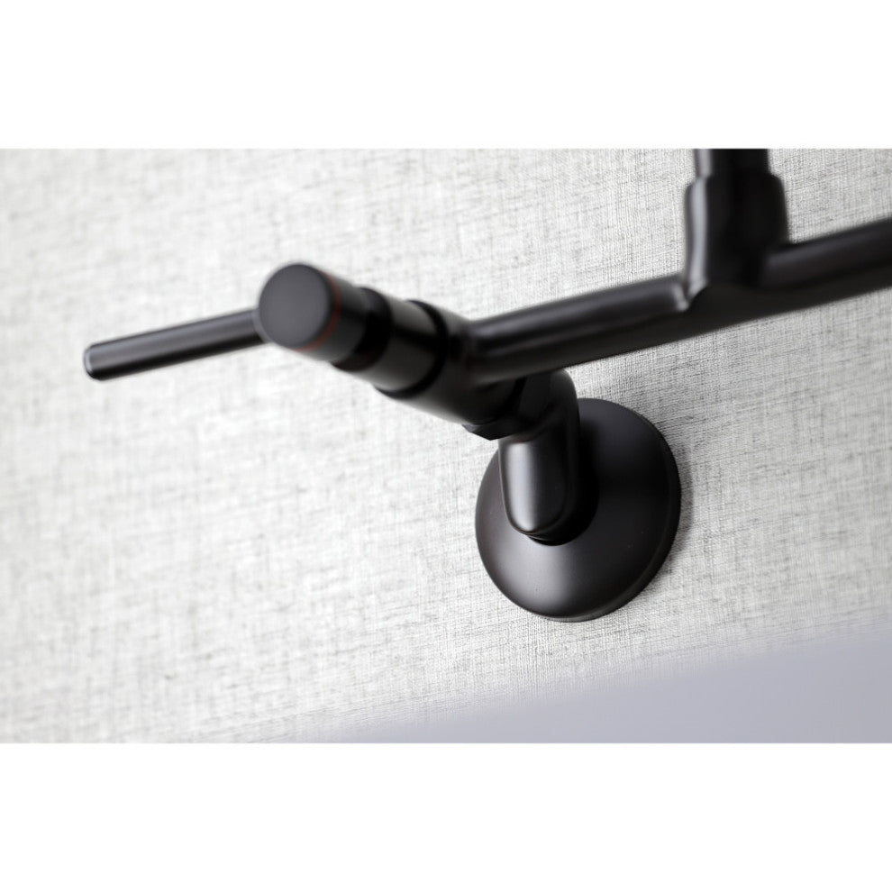 KS823ORB Concord Two-Handle Wall-Mount Kitchen Faucet, Oil Rubbed Bronze