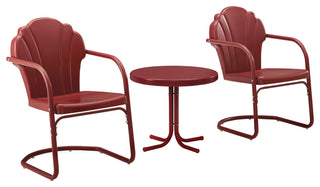 Tulip 3-Piece Chat Set, Red
