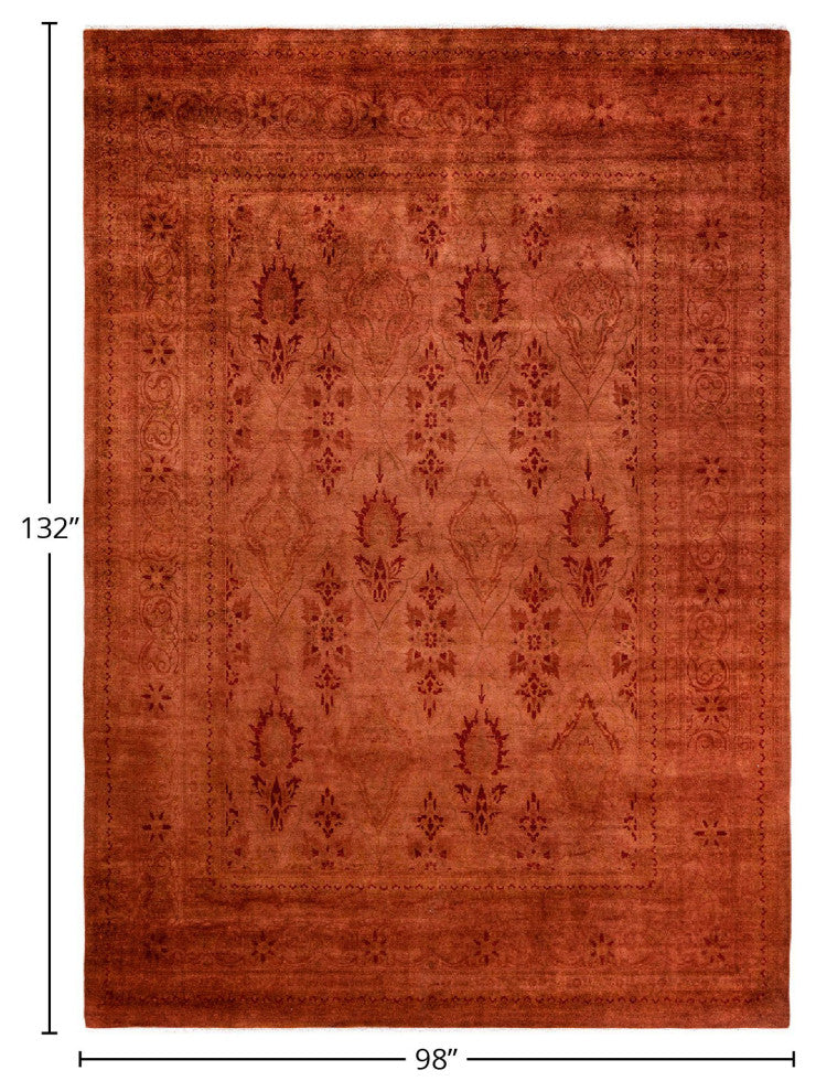 Fine Vibrance, One-of-a-Kind Hand-Knotted Area Rug Gold, 8'2"x11'0"