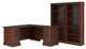 Saratoga Executive L Desk and 2 Bookcases in Harvest Cherry - Engineered Wood