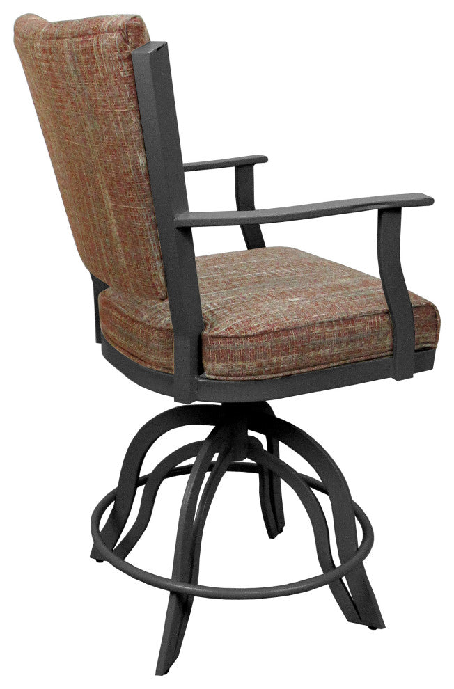 Montana Swivel Tilt Metal 30" Bar Stool or Counter 26" on A Base, Watusi Madder, Gray, 30"