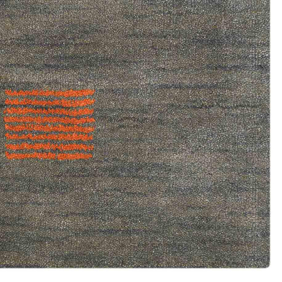 HAND KNOTTED LOOM WOOL ECO-FRIENDLY AREA RUGS - Rectangle, Green, Contemporary