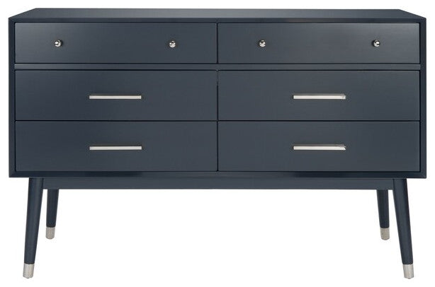 Safavieh Couture Madden Retro Dresser, Navy/Silver