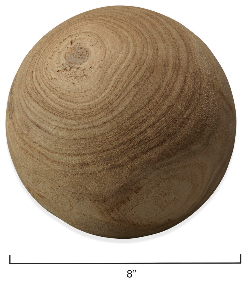 Malibu Wood Balls, Natural Wood, 3-Piece Set