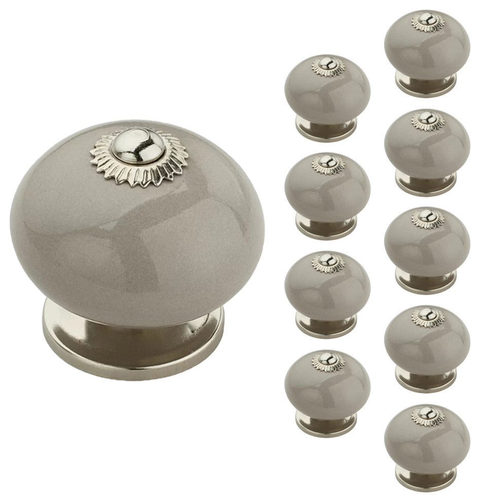 10-pcs Ceramic Designer Knobs, Decorative Ceramic Cabinet Knobs, Drawer Knobs