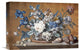 "A Basket of Dahlias, Delphiniums" Canvas Giclee by Peter Mazell, 16"x11"