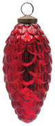 Mercury Glass Pinecone Ornament, Set of 6