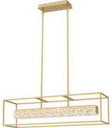 Quoizel PCDZ136 Dazzle 36"W Crystal Linear Chandelier - Soft Gold