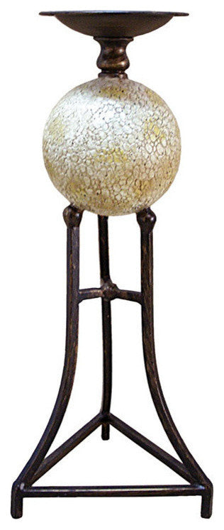 Elevated Sphere Candlestick, 16"