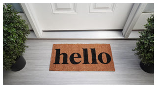 Calloway Mills Hello Doormat Natural/Black, 12x 24