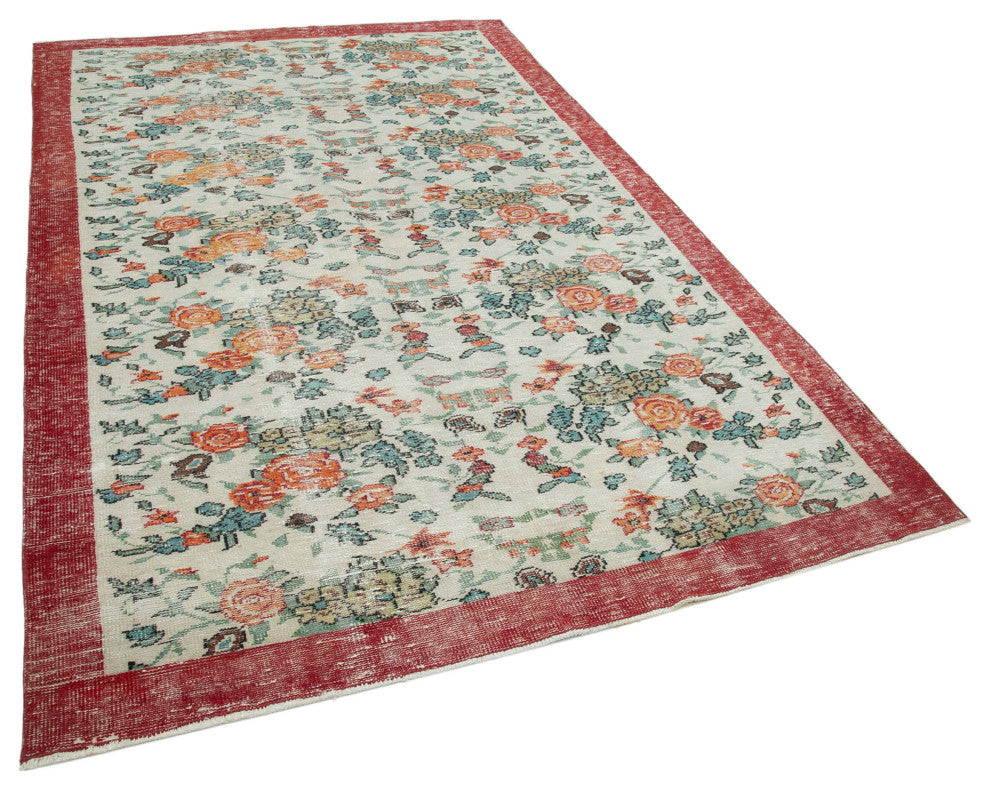 Rug N Carpet - Handmade Oriental 6' 2" x 9' 8" Antique Vintage Rug