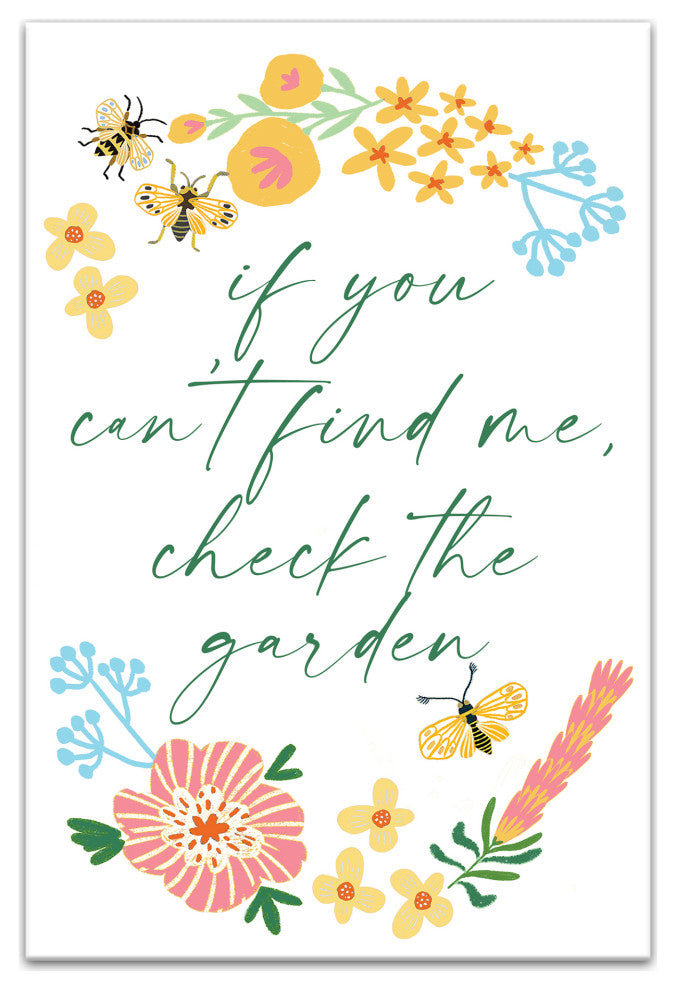 Check The Garden 12x18 Canvas Wall Art