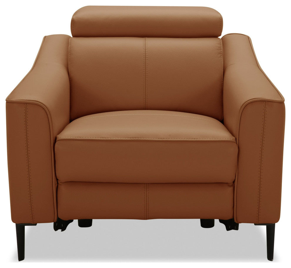 Divani Casa Eden Modern Camel Leather Recliner Chair