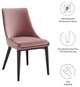 Viscount Accent Performance Velvet Dining Chairs, Set of 2, Dusty Rose