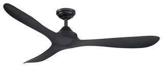 56" Modern Propeller Ceiling Fan with Remote Control and DC Reversible Motor, Black
