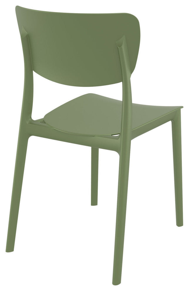 Monna Outdoor Dining Chair, Set of 2, Olive Green