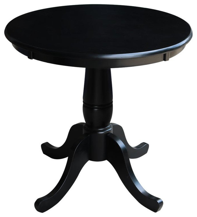 International Concepts 30" Round Dining Table in Black
