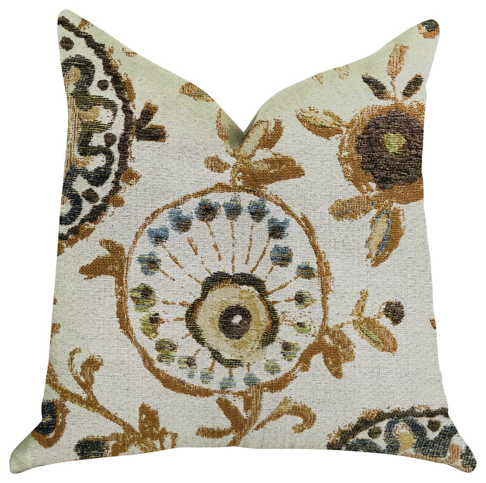 Daliani Floral Luxury Throw Pillow, 18"x18"