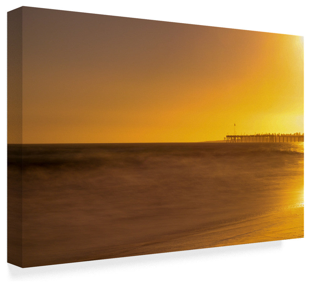 Chris Moyer ''Pier Orange'' Canvas Art, 32"x22"