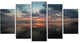 "Matapalo in Costa Rica Beach Sunset" Seascape Art Canvas, 5 Panels, 60"x32"