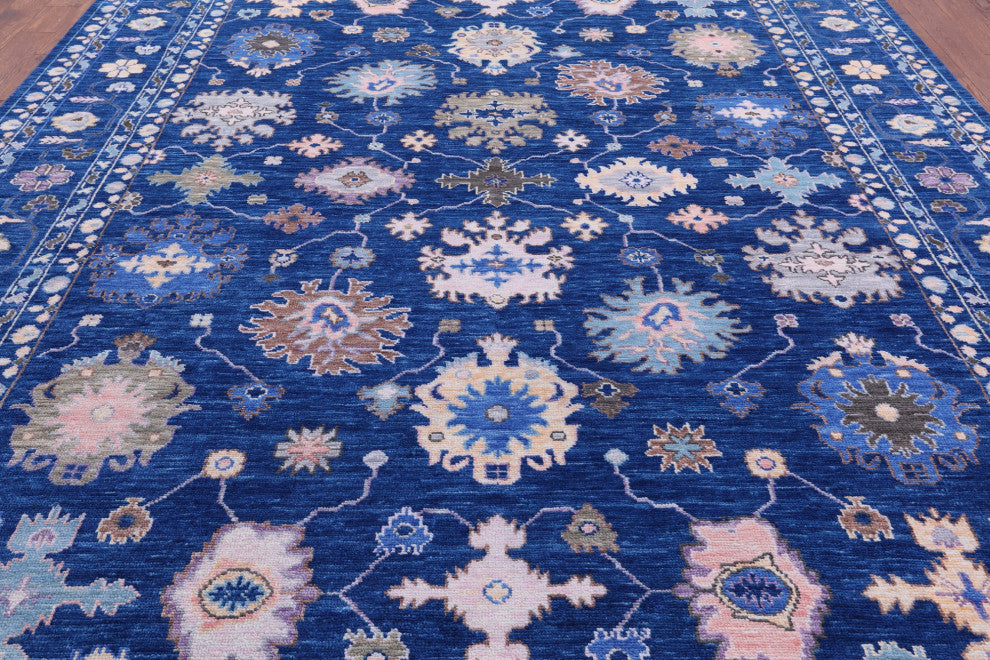 Turkish Oushak Handmade Wool Rug 10' 2" X 13' 9" - Q13560