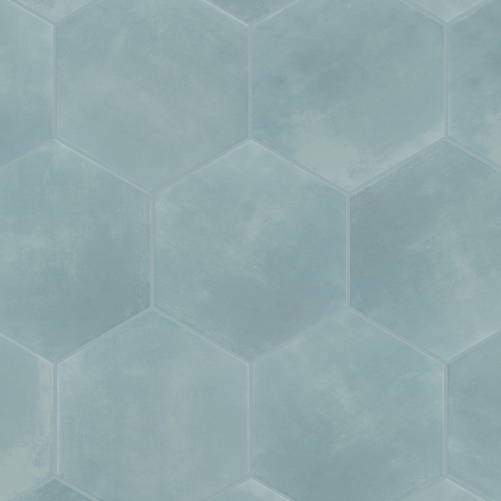 Horizon Hex Aguamarina Porcelain Floor and Wall Tile