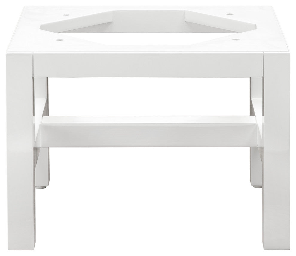 Addison 12"  Wooden Stand for Petite Tower Hutch, Glossy White