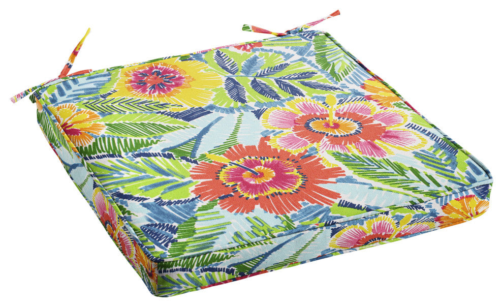 Sorra Home Pensacola Multi Outdoor/Indoor Corded Chair Cushion 16"x19"x2"