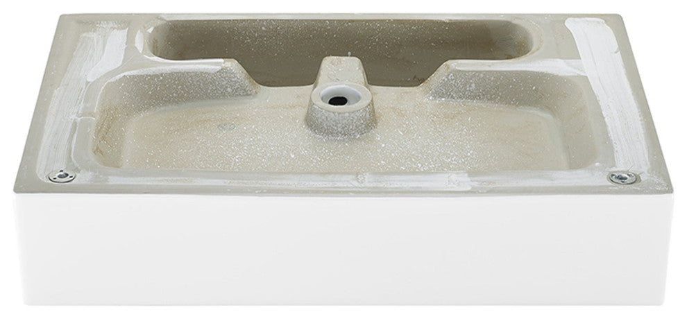 Claire 24 Ceramic Console Sink White Basin Chrome Legs