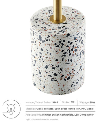 Logic Terrazzo Table Lamp, White