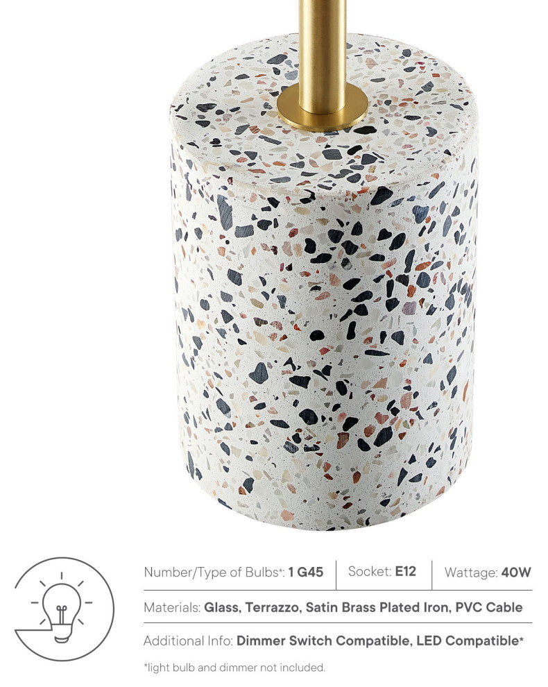 Logic Terrazzo Table Lamp, White