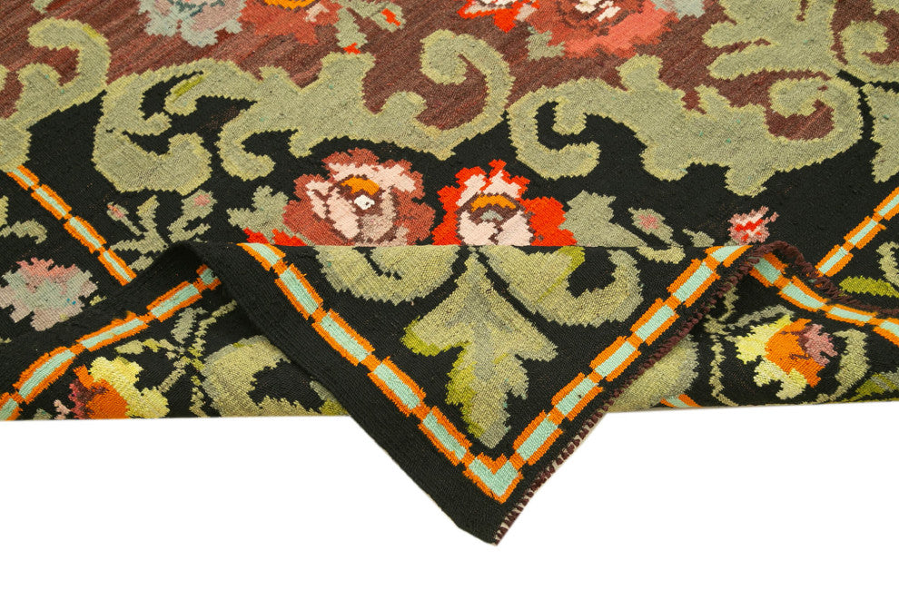 Rug N Carpet - Handmade Bessarabian 6' 7'' x 10' 0'' Antique Rose Kilim Rug