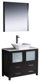 Torino 36" Espresso Modern Bathroom Vanity With Vessel Sink, FFT9152CH