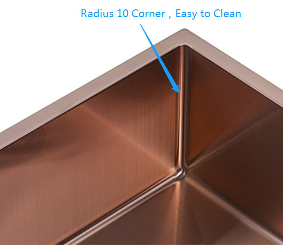 HIGOLD Single Bowl Undermount Kitchen Sink, Nano, PVD rose gold