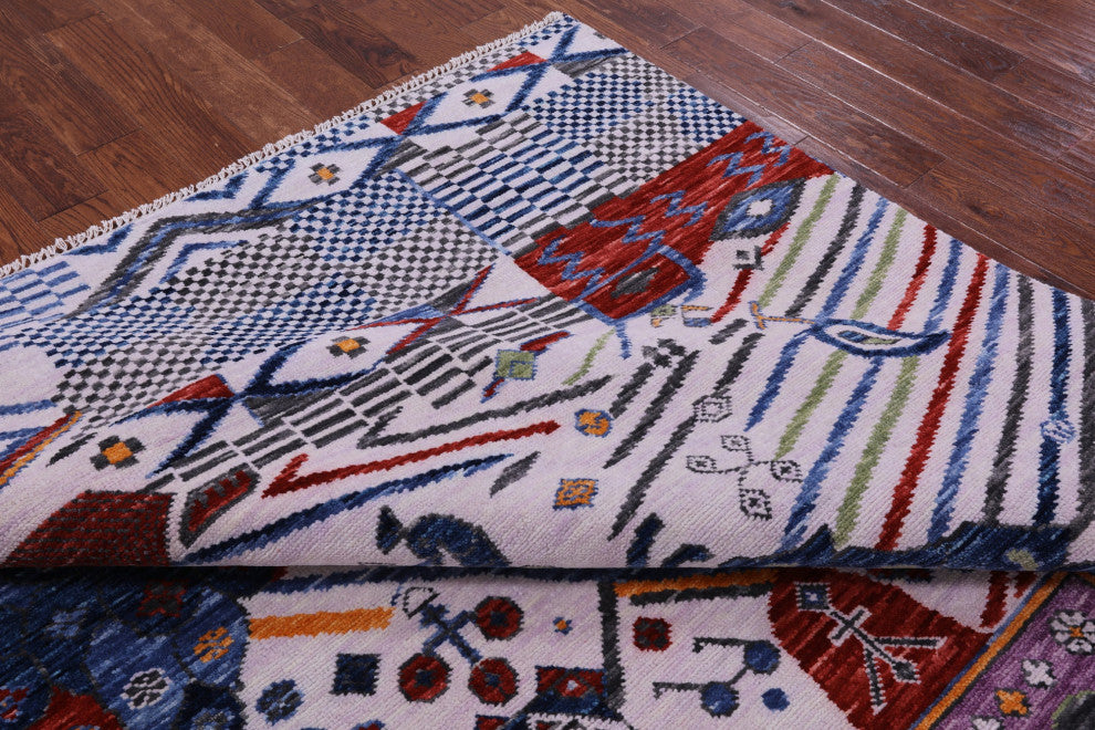 8' 1" X 10' 2" Moroccan Hand-Knotted Wool Rug - Q15859