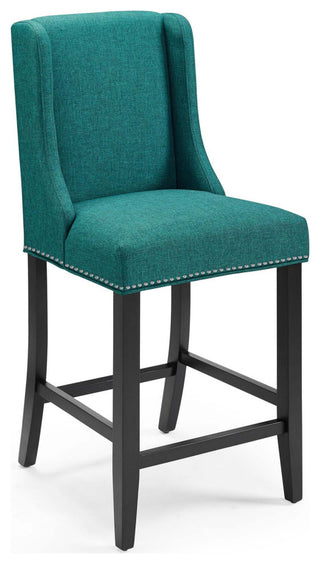 Baron Counter Stool Upholstered Fabric Set of 2 EEI-4016-TEA
